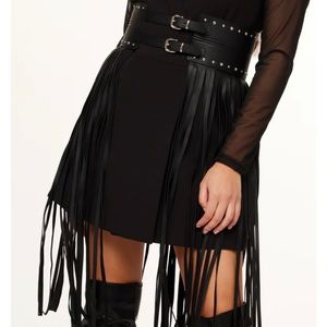 Leather adjustable Fringe Belt from Ayure NWOT